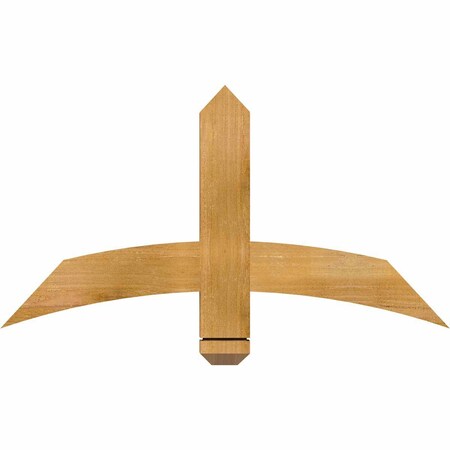 Ekena Millwork Bellingham Rough Sawn Timber Gable Bracket, Western Red Cedar, 36"W x 19"H x 2"D x 4"F, 13/12 Pitch GBW036X19X0204BEL00RWR